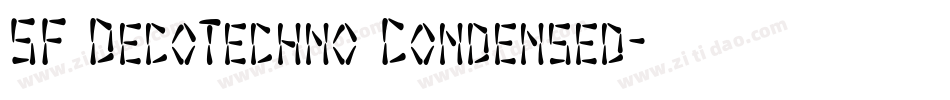 SF DecoTechno Condensed字体转换